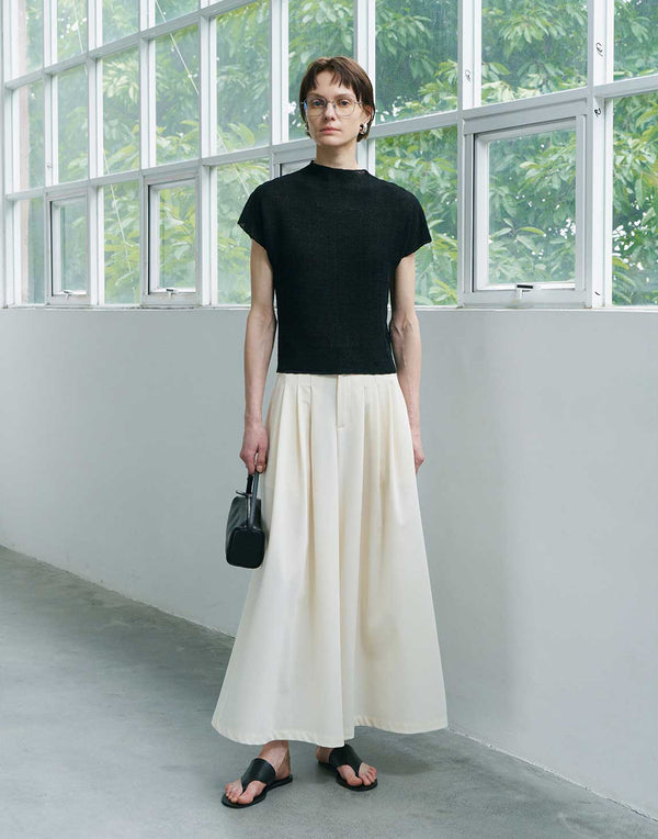 Chic Crinkled Mesh Top