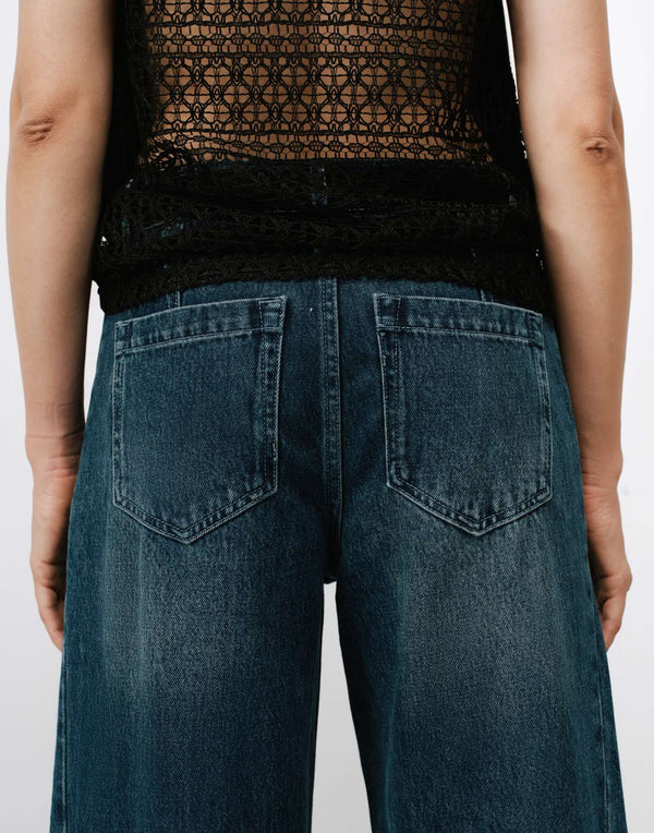 Jeans retro de pierna ancha