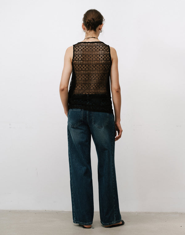 Jeans retro de pierna ancha