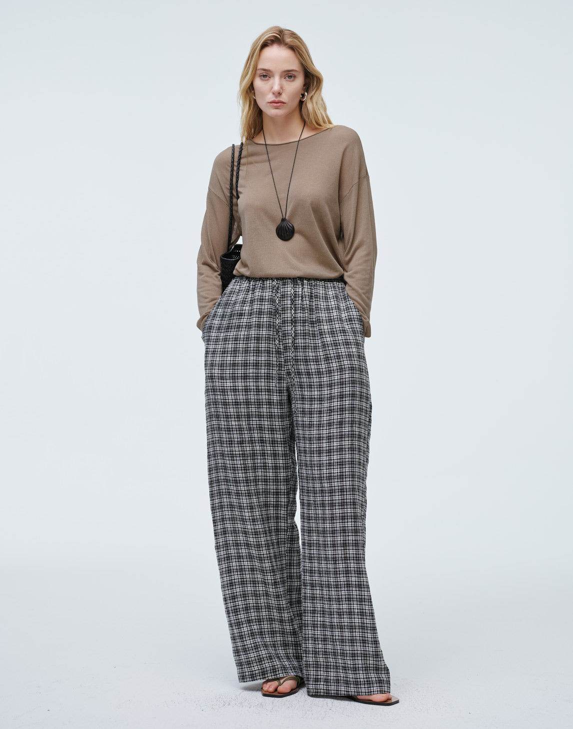 Gingham Linen Pants