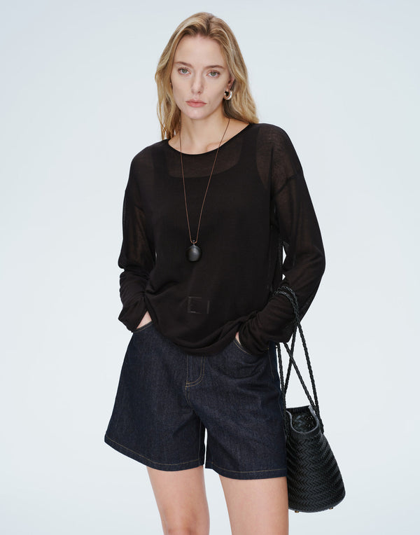 Denim High-Waist Shorts