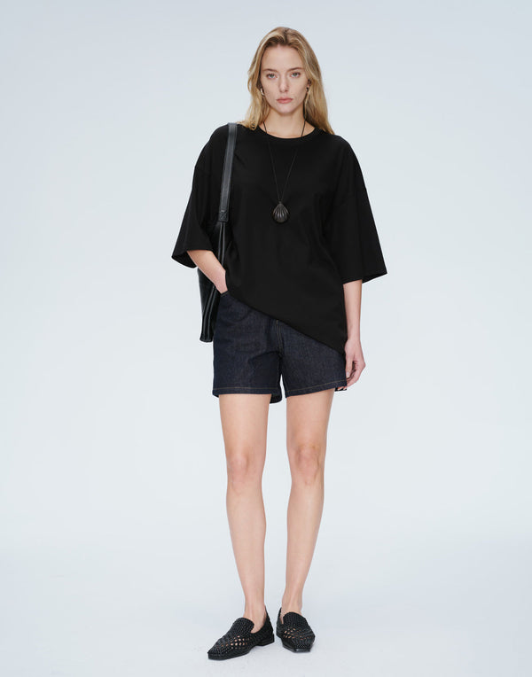 Denim High-Waist Shorts