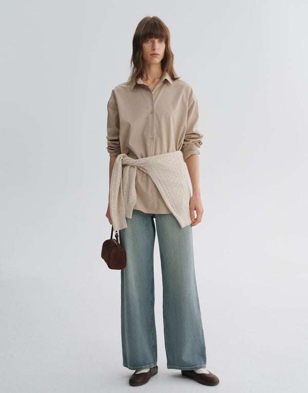 Vintage Washed Wide-Leg Jeans