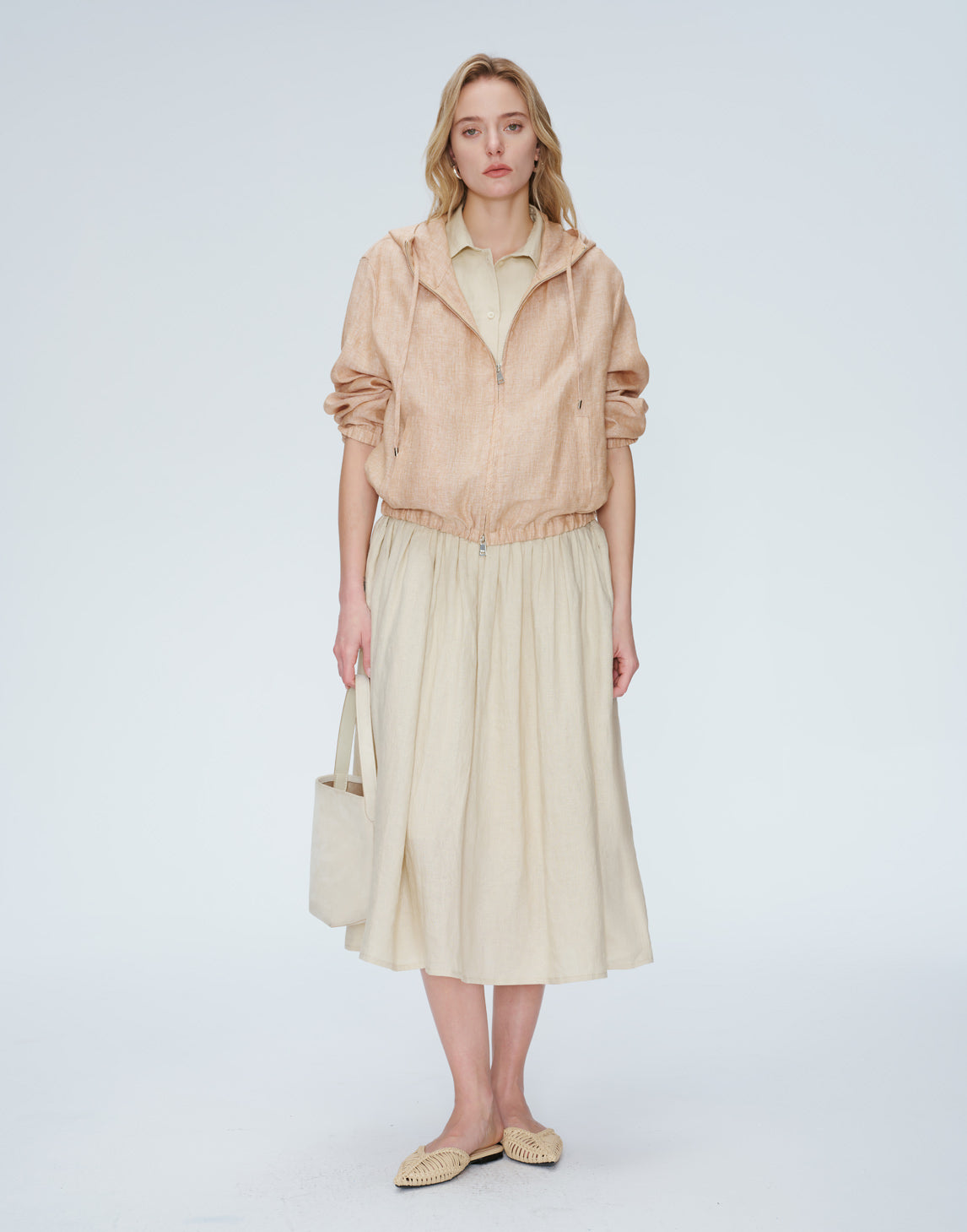 Giacca con cappuccio in lino Breeze