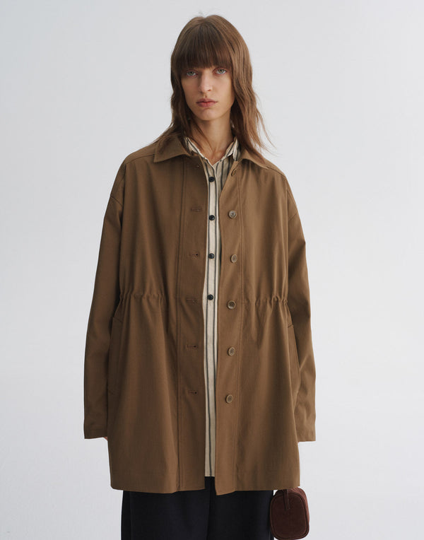 Structured Oversized Trench Jacket