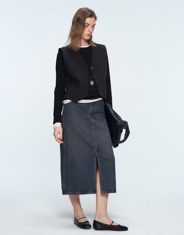 Gonna di jeans chic con spacco