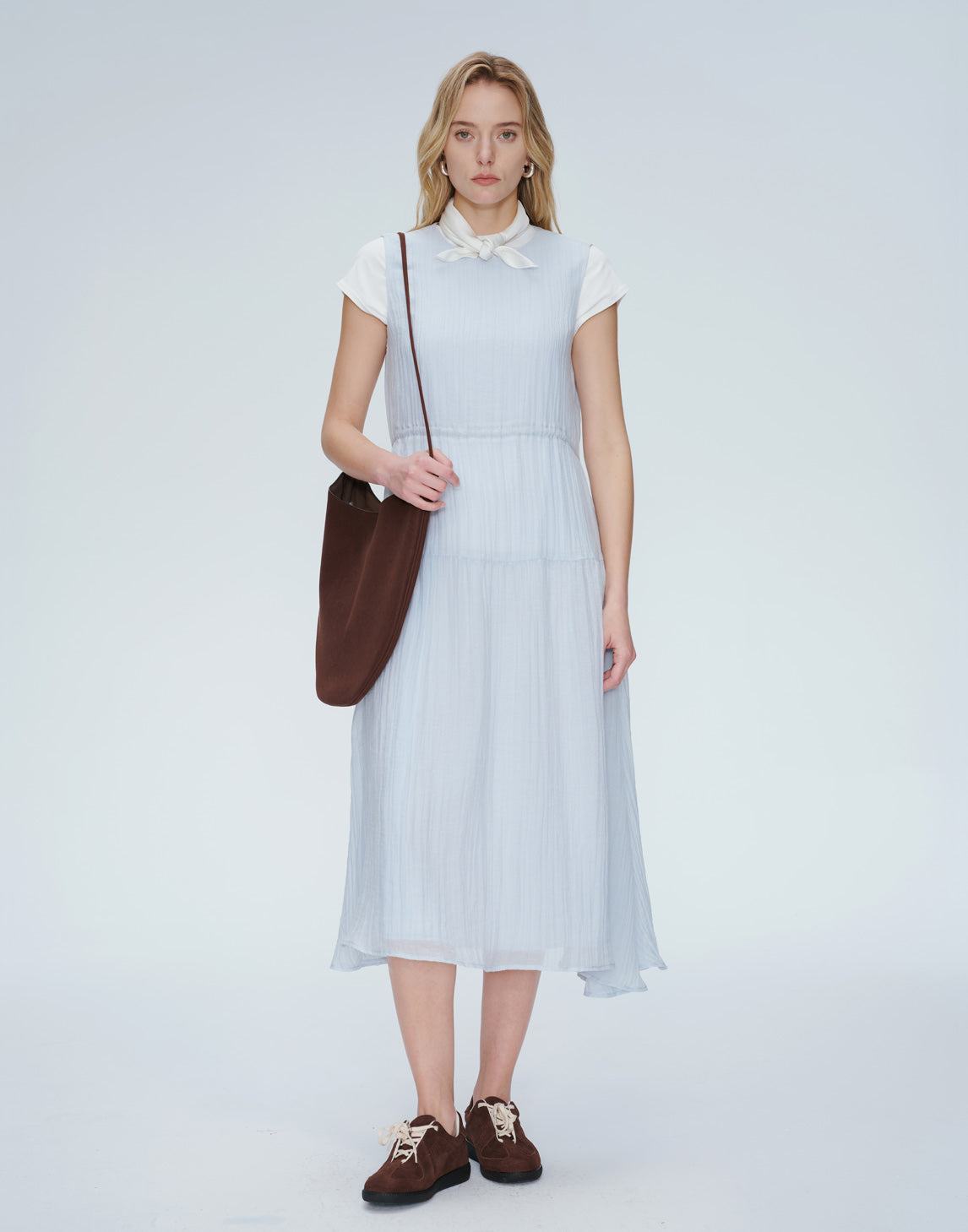 Vestido midi de mezcla de lino Willow