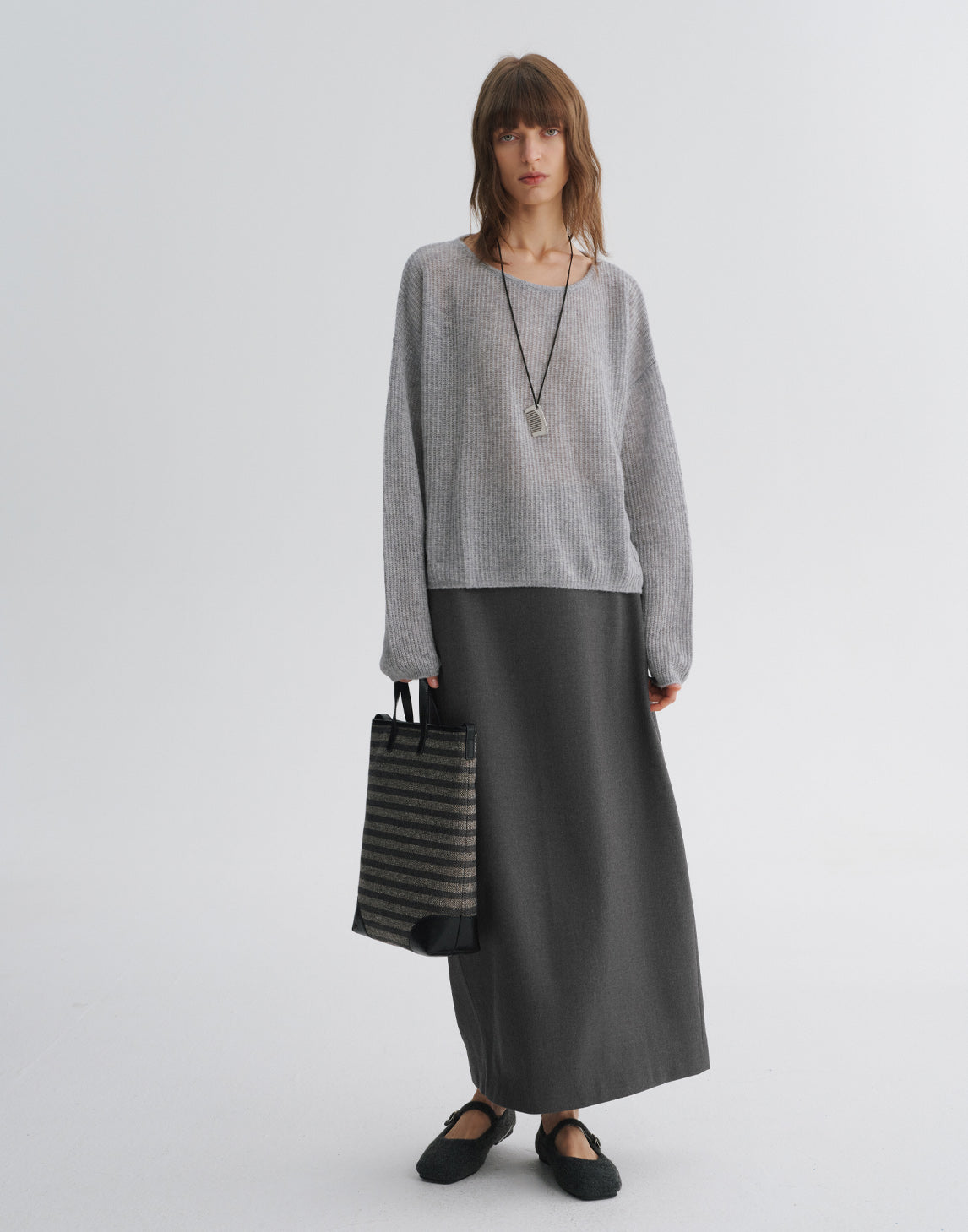 Straight Ankle-Length Skirt