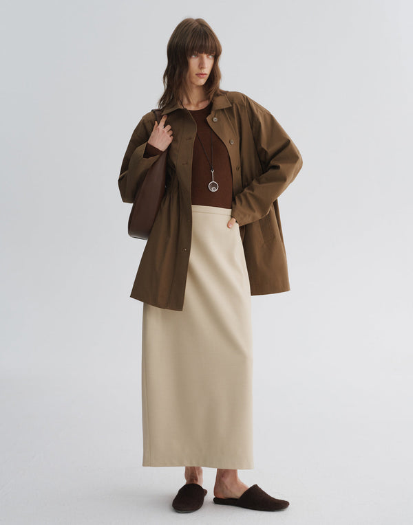 Straight Ankle-Length Skirt