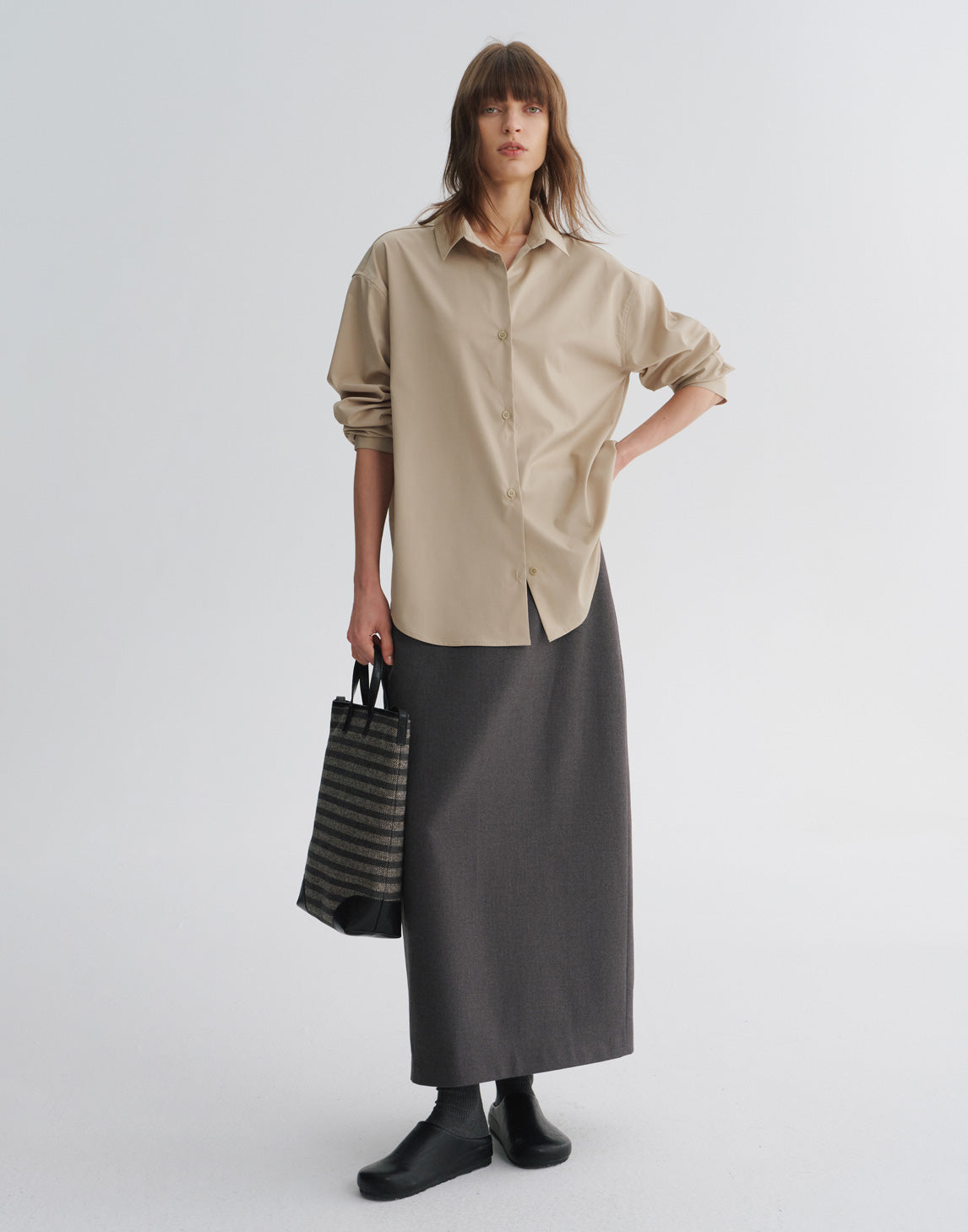 Straight Ankle-Length Skirt