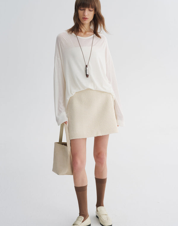 Tailored A-Line Mini Skirt