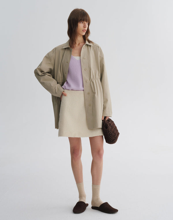 Tailored A-Line Mini Skirt