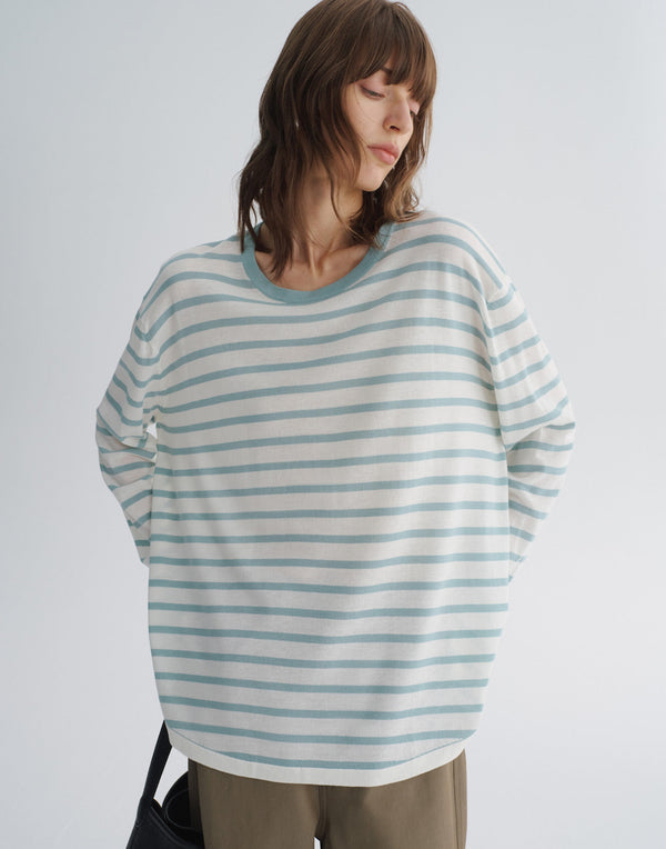 Breezy Color-Block Stripe Top