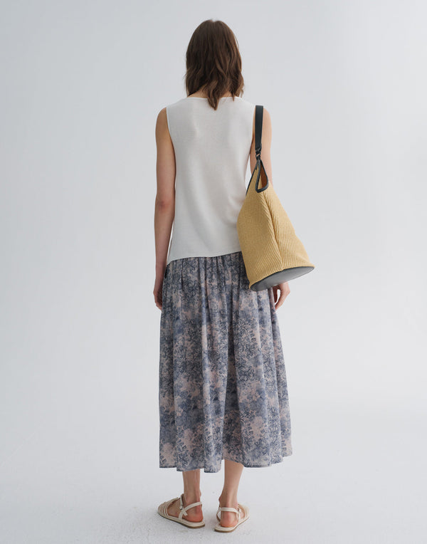 Draped-Neck Sleeveless Top
