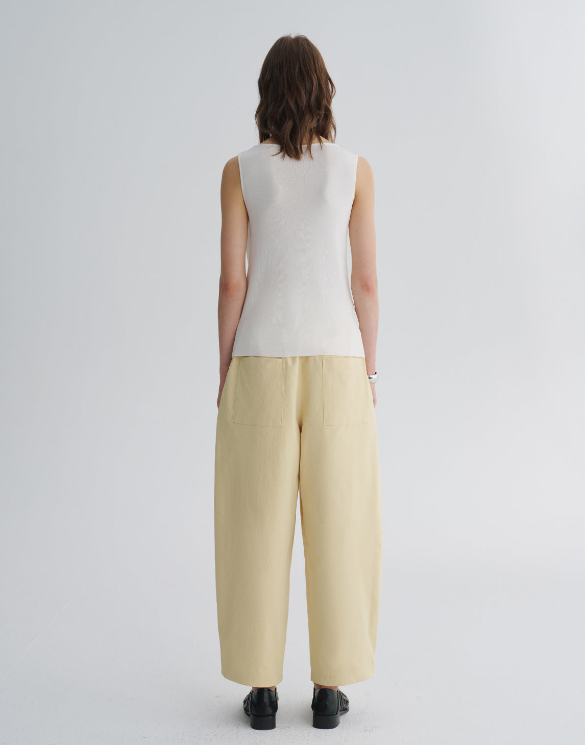 Draped-Neck Sleeveless Top