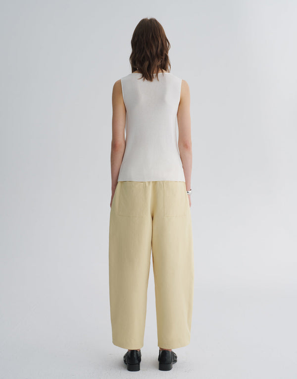 Draped-Neck Sleeveless Top