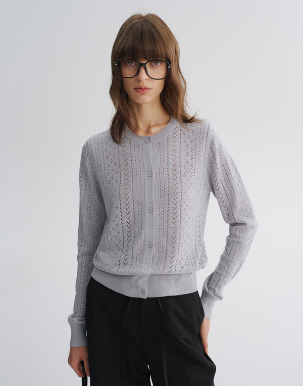 Vintage Openwork Knit Cardigan