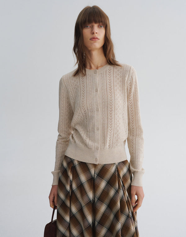 Vintage Openwork Knit Cardigan