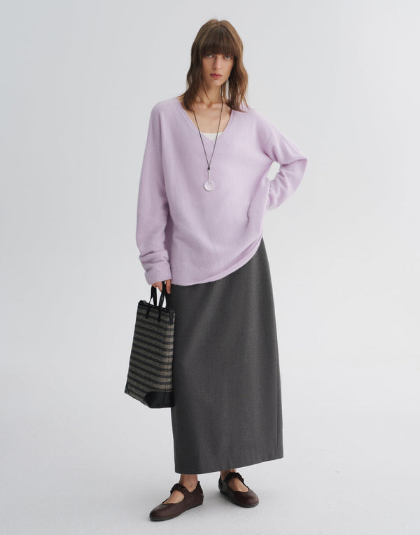 V-Neck Wool Pullover Sweater