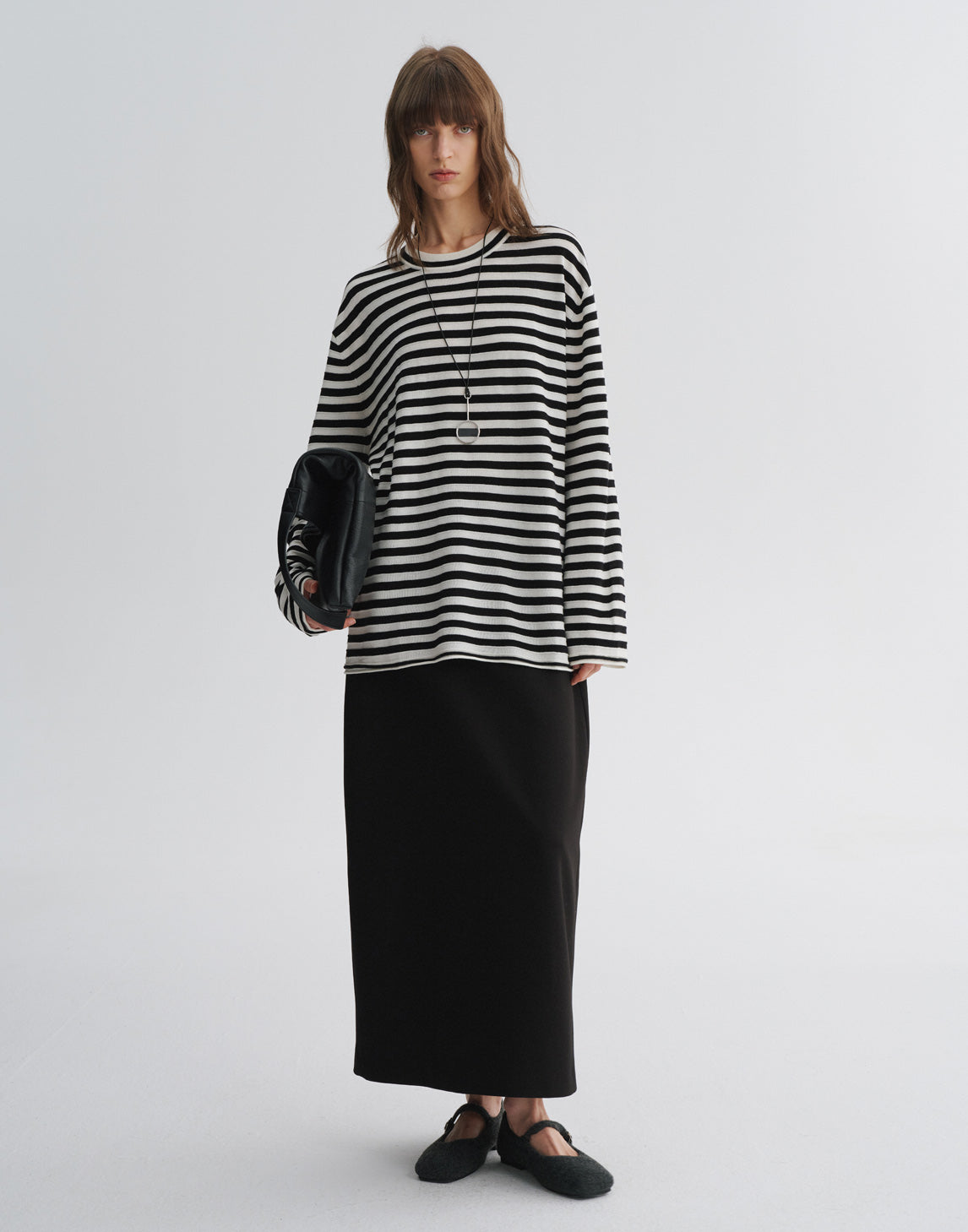 Striped Knit Pullover Sweater