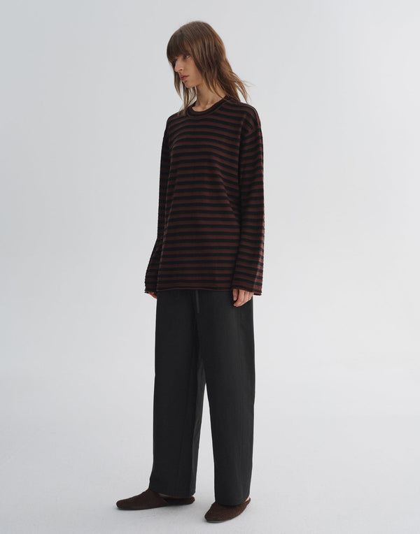 Striped Knit Pullover Sweater