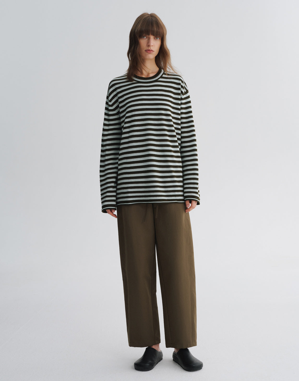 Striped Knit Pullover Sweater