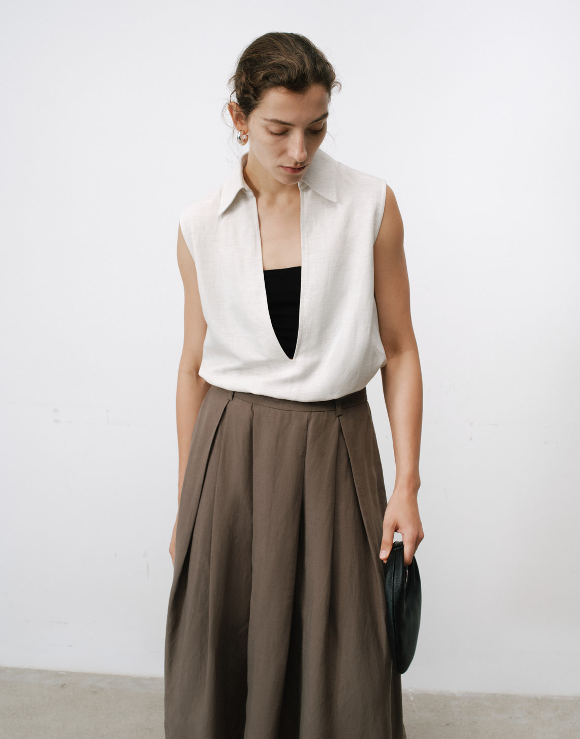 Sophisticated Sleeveless Polo Top