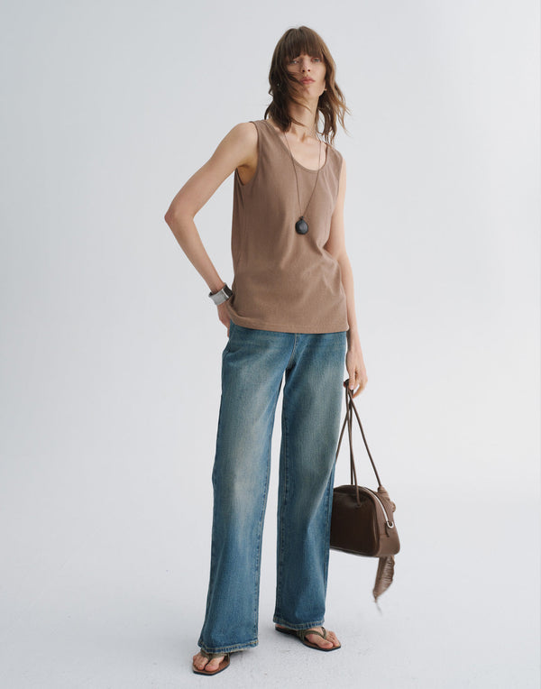 Tank Top & Triangle Scarf Set