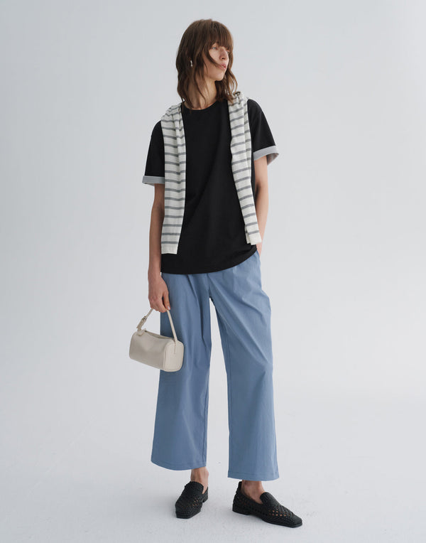 Colorblock Rundhals-T-Shirt