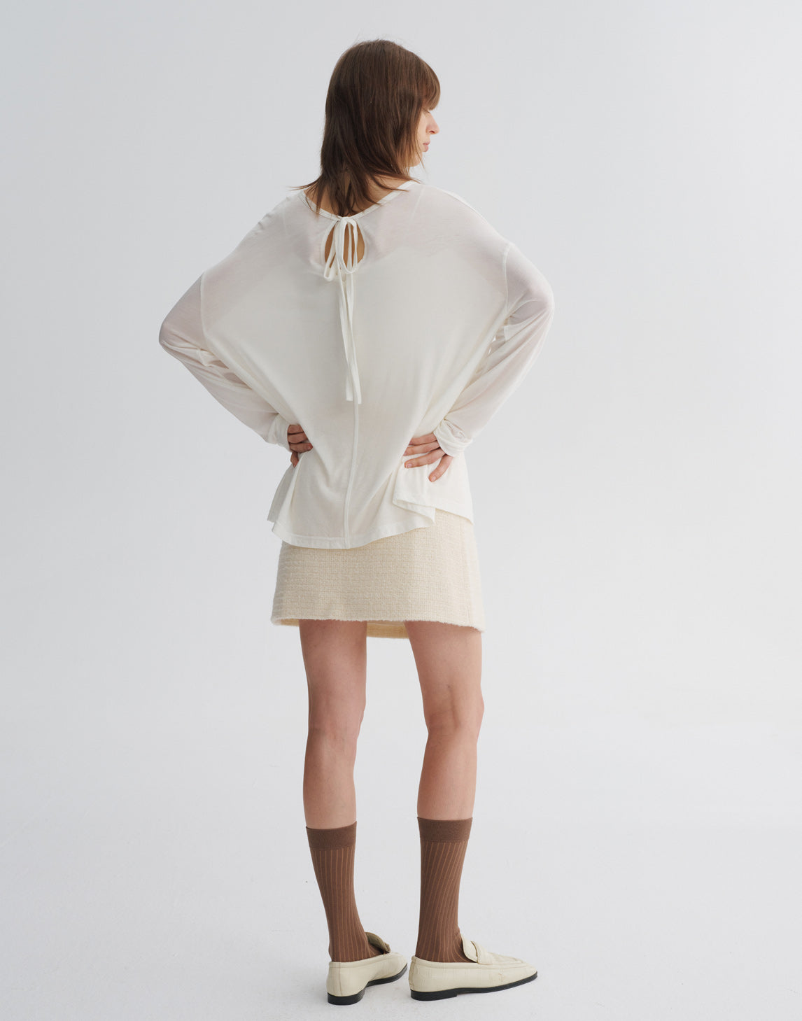 Back Tie Long Sleeve Tee