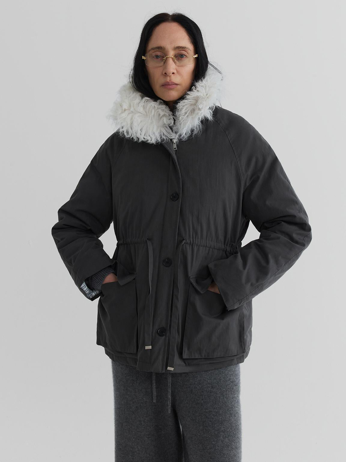 Drift Shearling-Collar Down Jacket