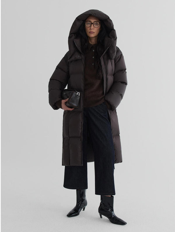 Longline Hooded Down Coat