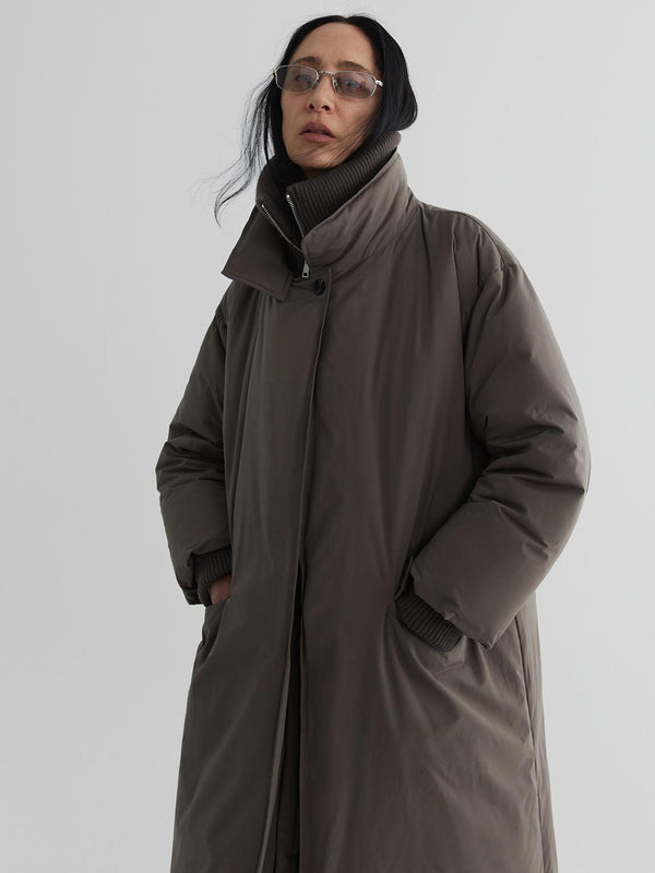Lineup Rib-Collar Down Coat