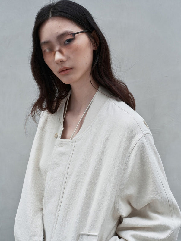 Mist Linen Bomber