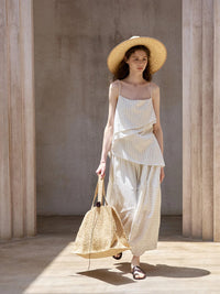 RIKA BULB SKIRT - BEIGE