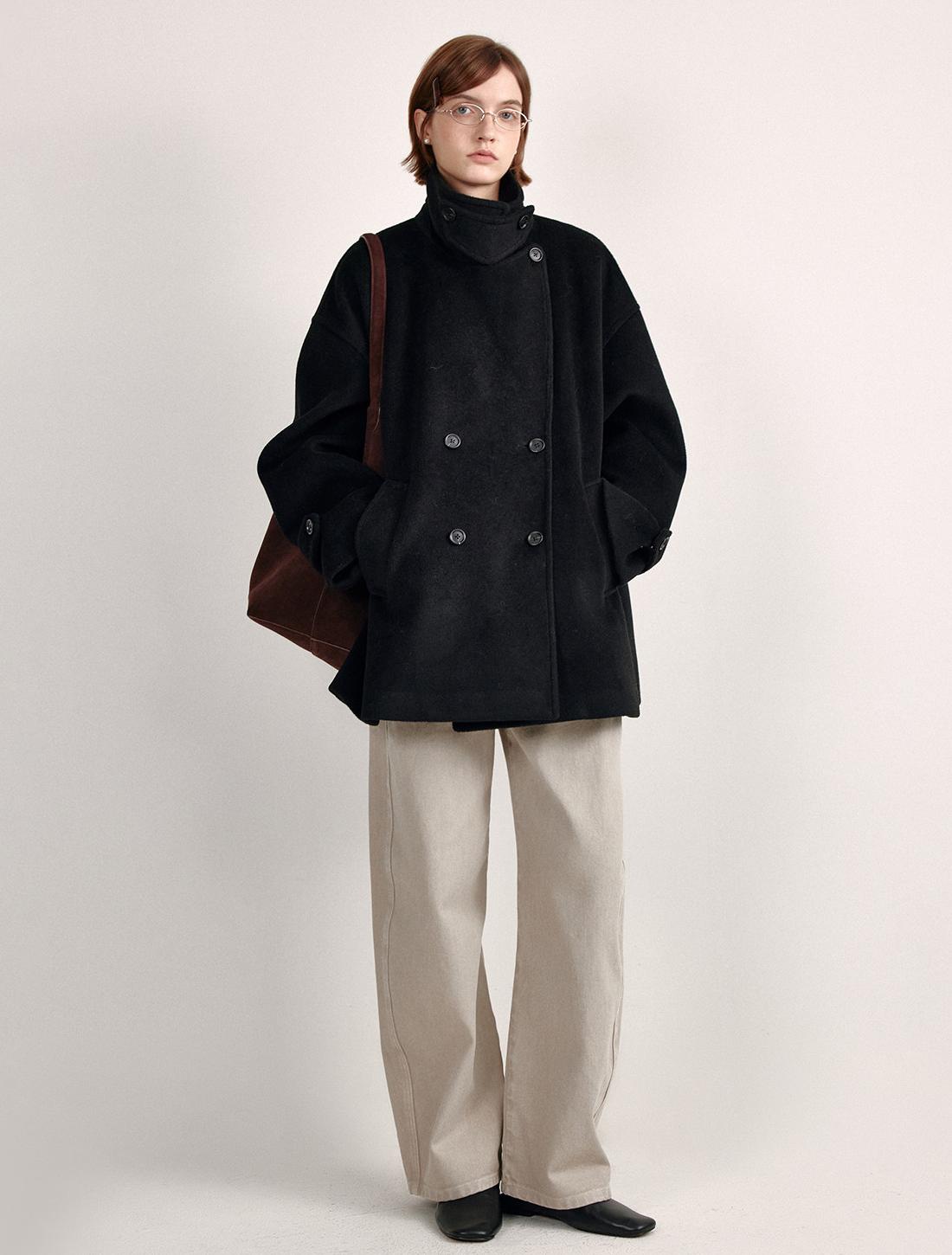 Cape-Form Cocoon Coat