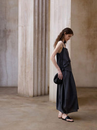 RIKA BULB SKIRT- DARK BULE
