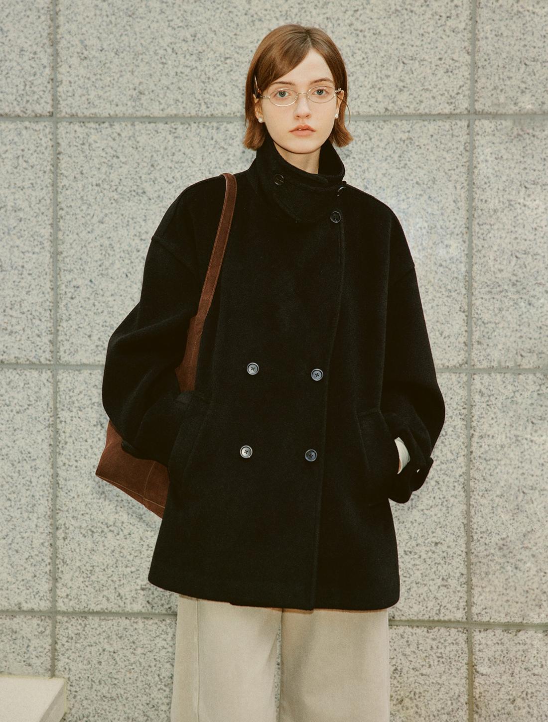 Cape-Form Cocoon Coat