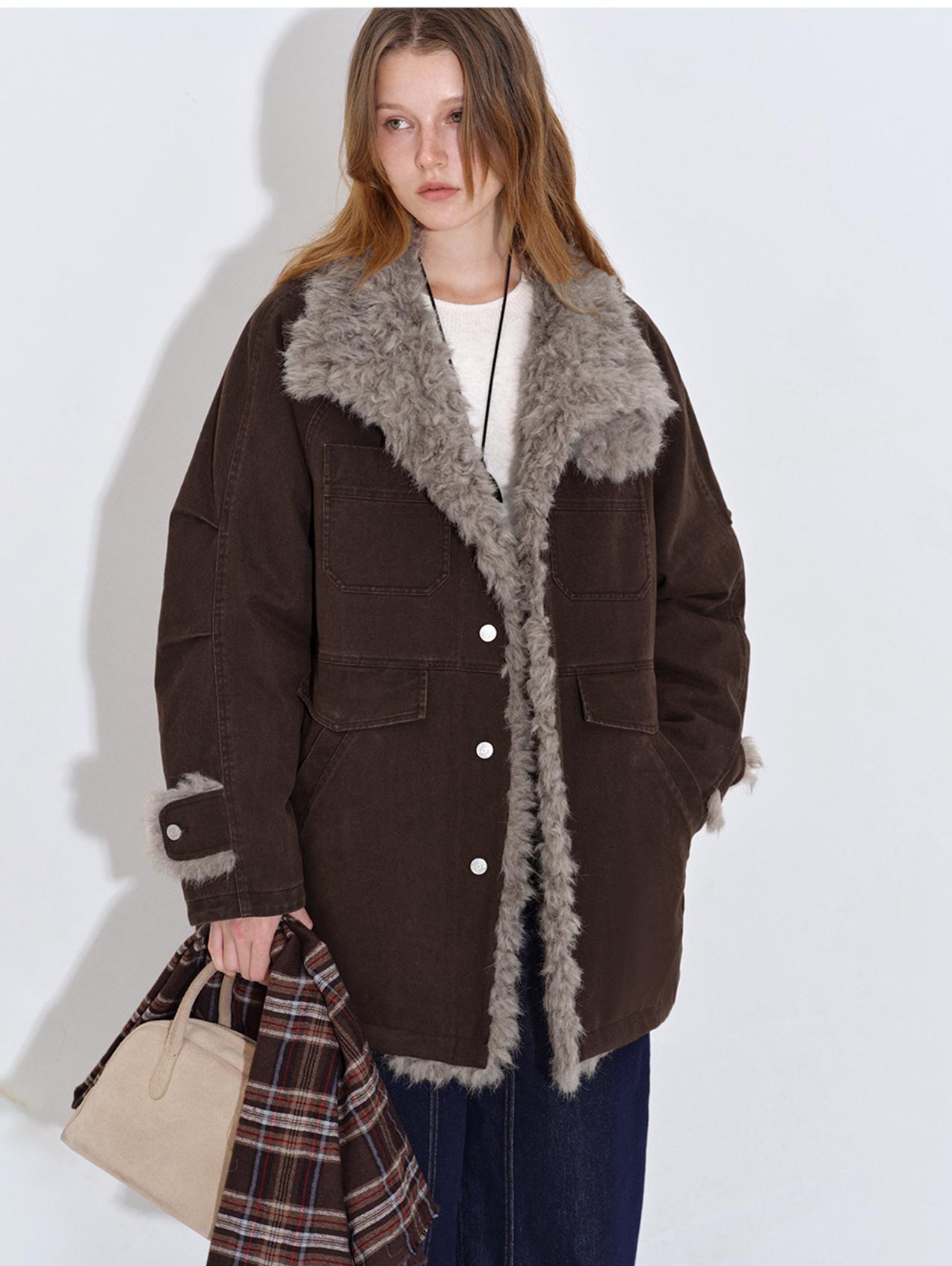 Washed Canvas Fur-Trim Down Parka