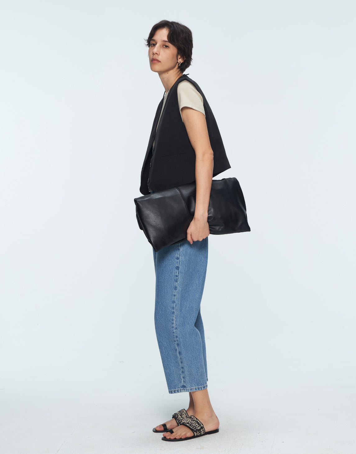 Gilet in lino e cotone