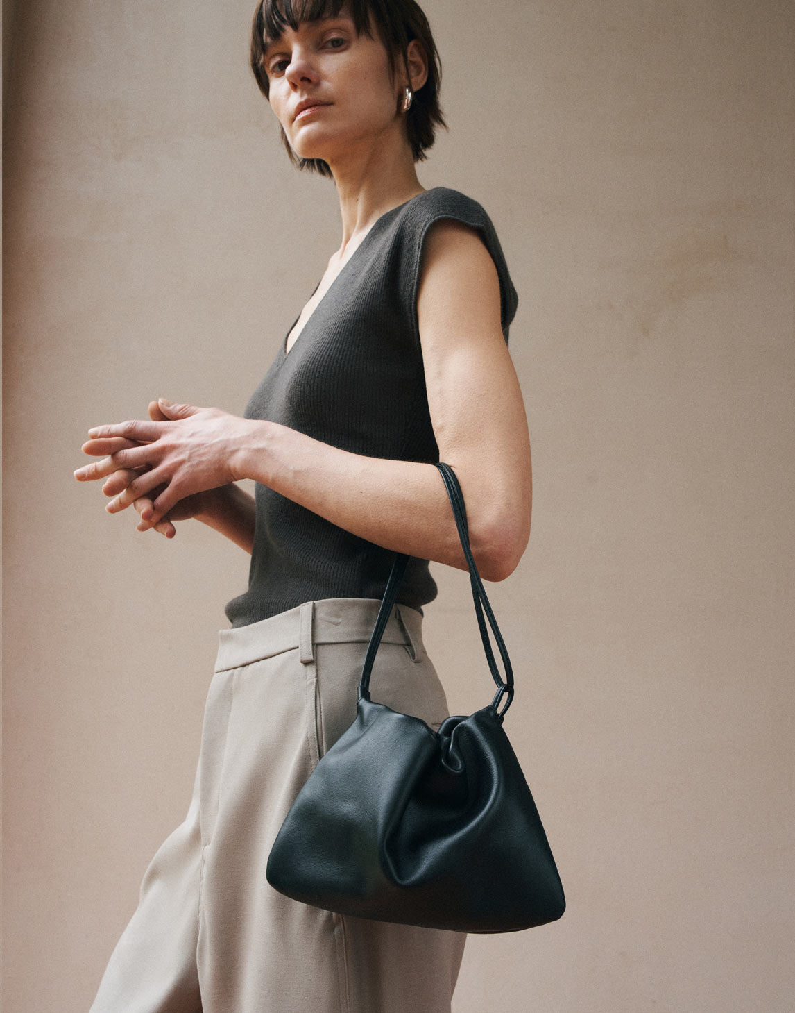 Sac en agneau couleur nuage
