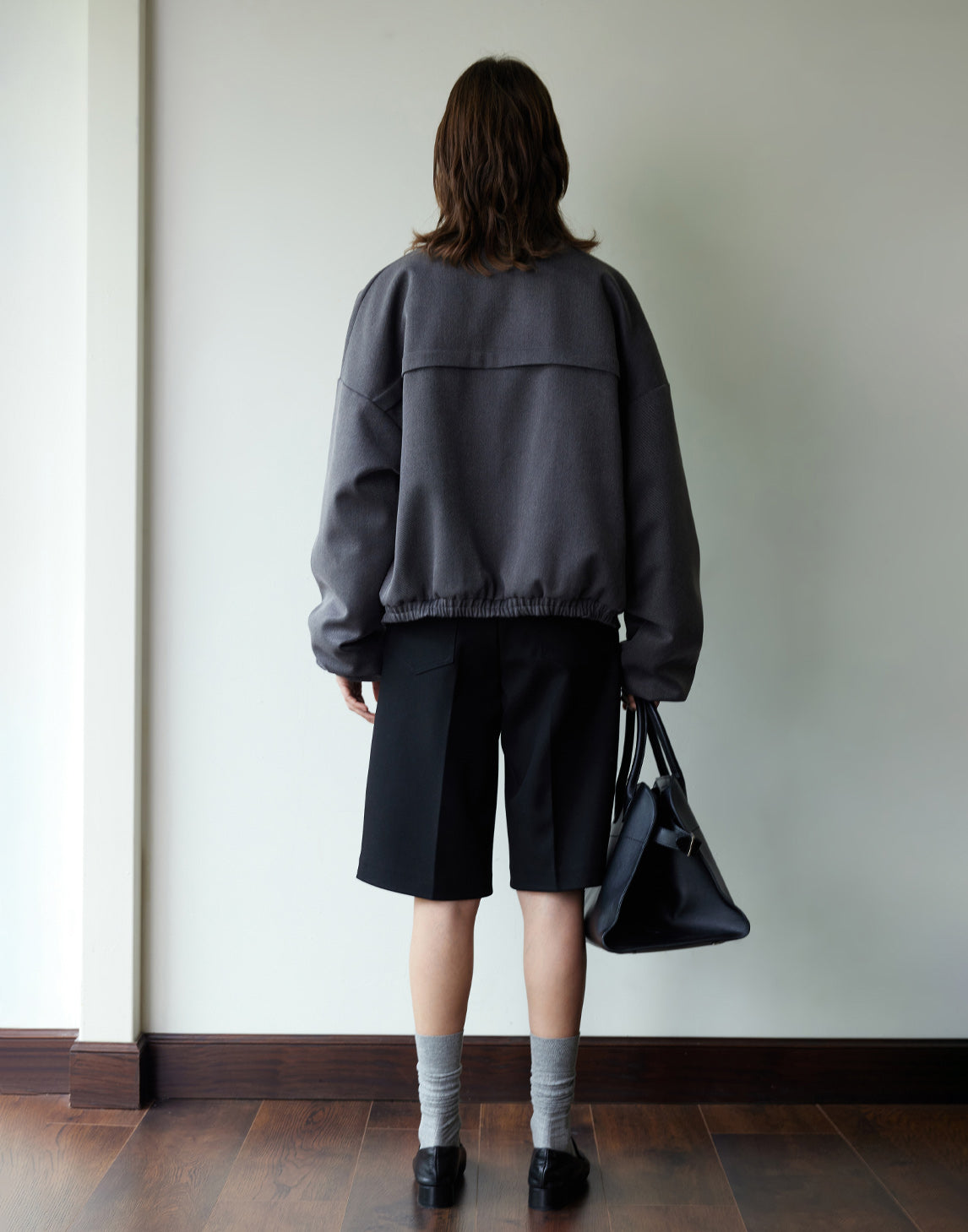 Shorts ajustés en sergé élégant