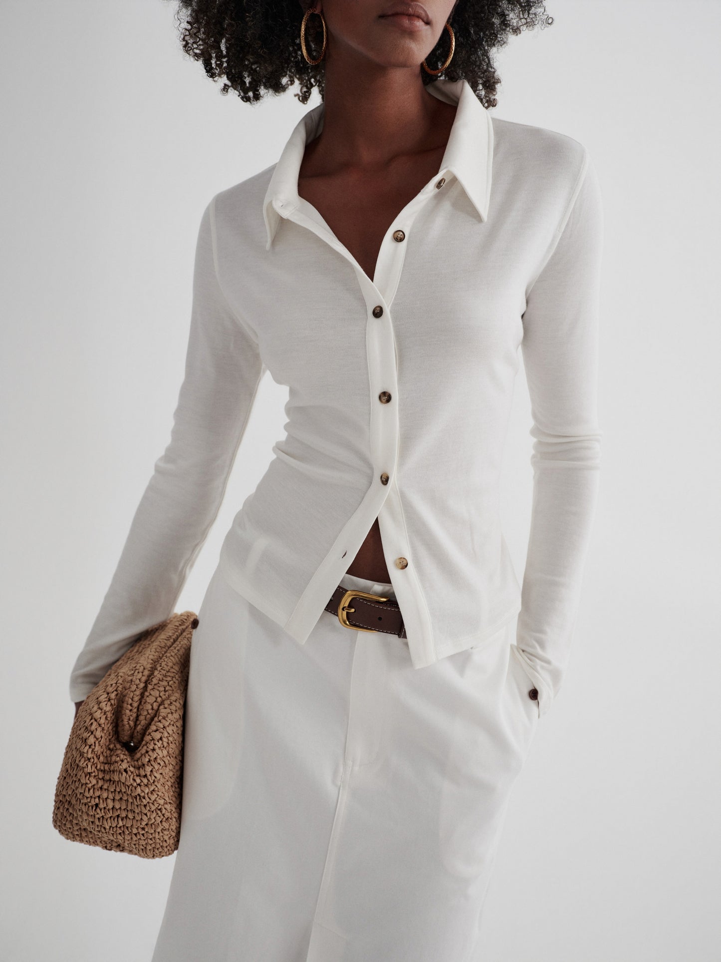 Pearl Collar Top