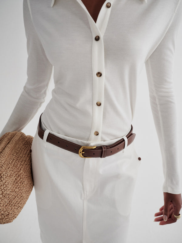 Pearl Collar Top