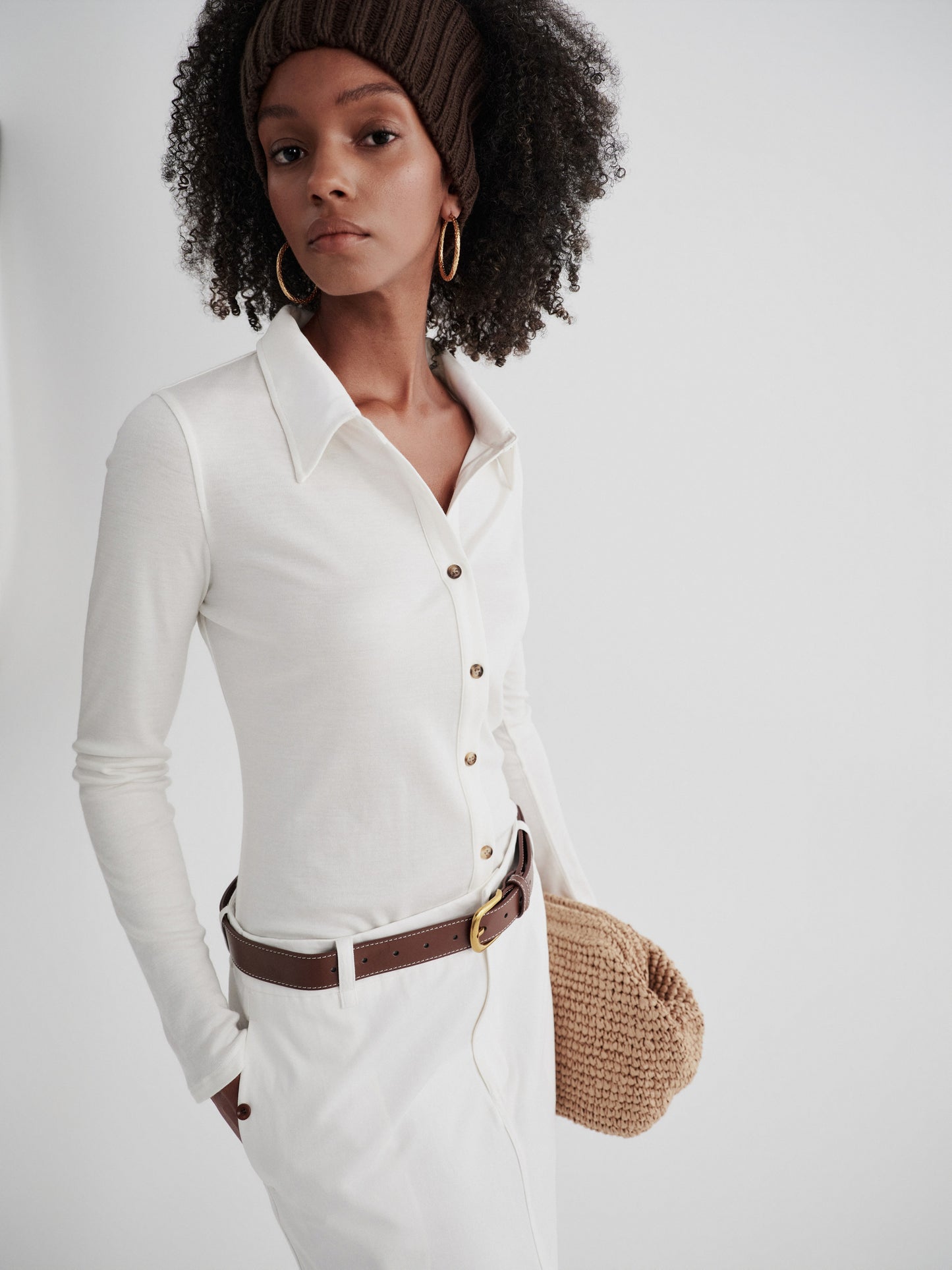 Pearl Collar Top