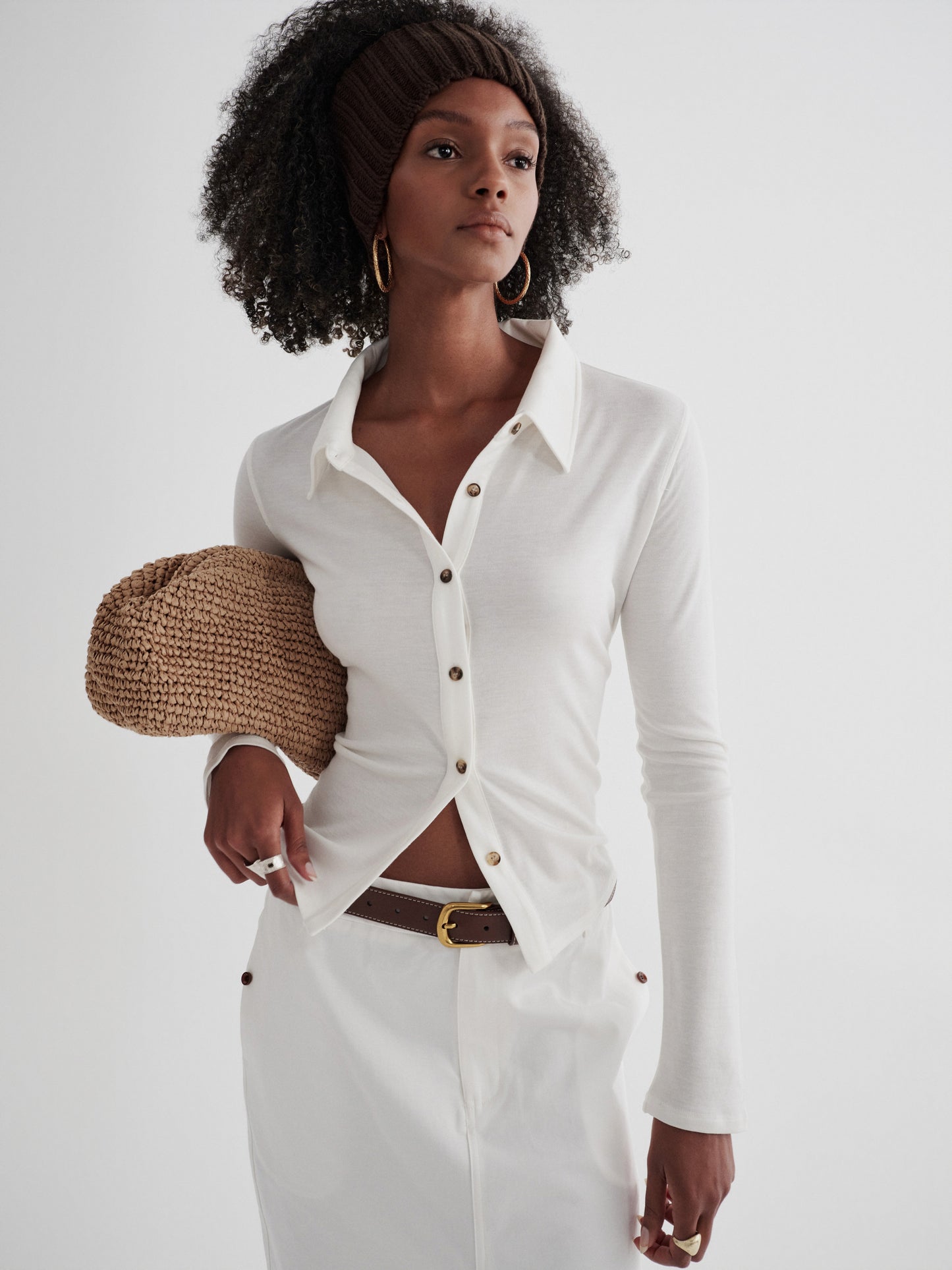 Pearl Collar Top