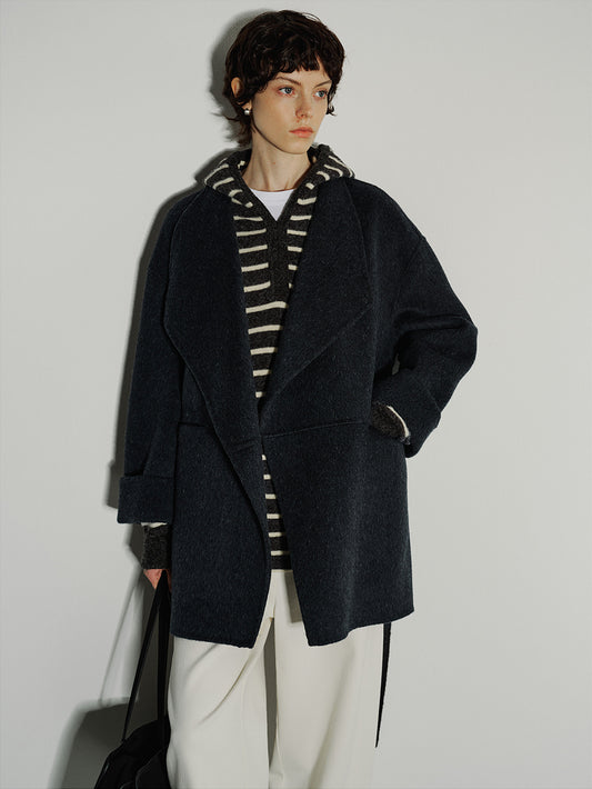 Softline Stand-Collar Double-Face Coat