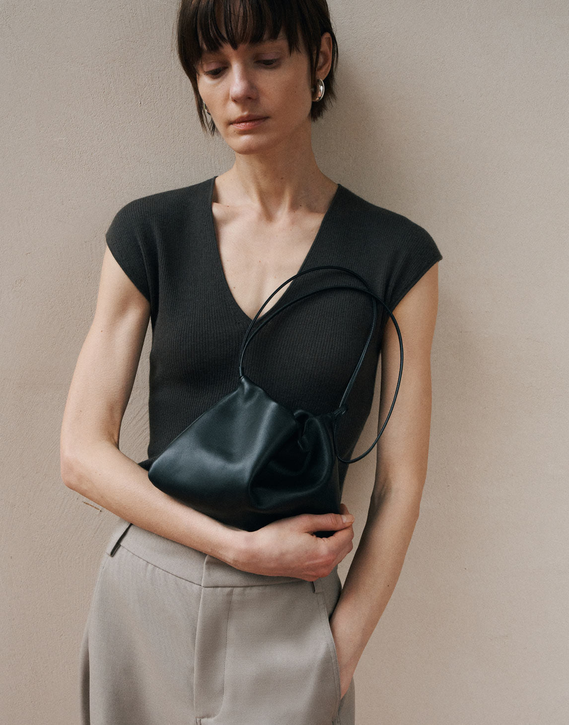 Sac en agneau couleur nuage