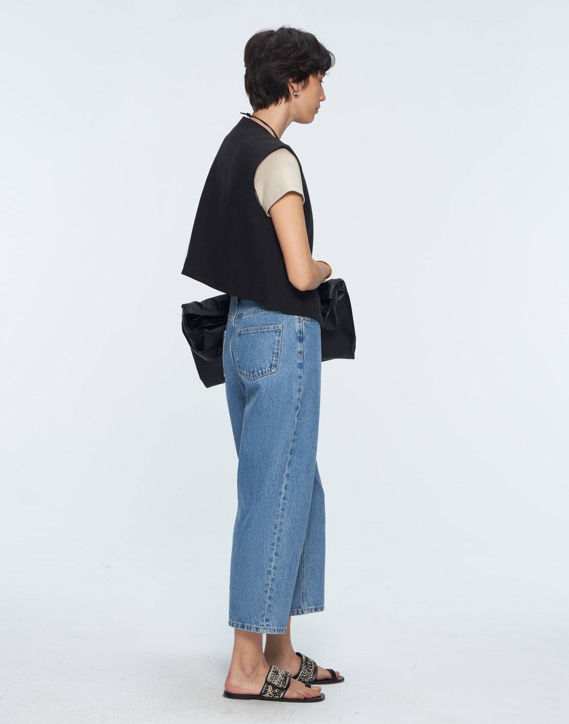 Gilet in lino e cotone