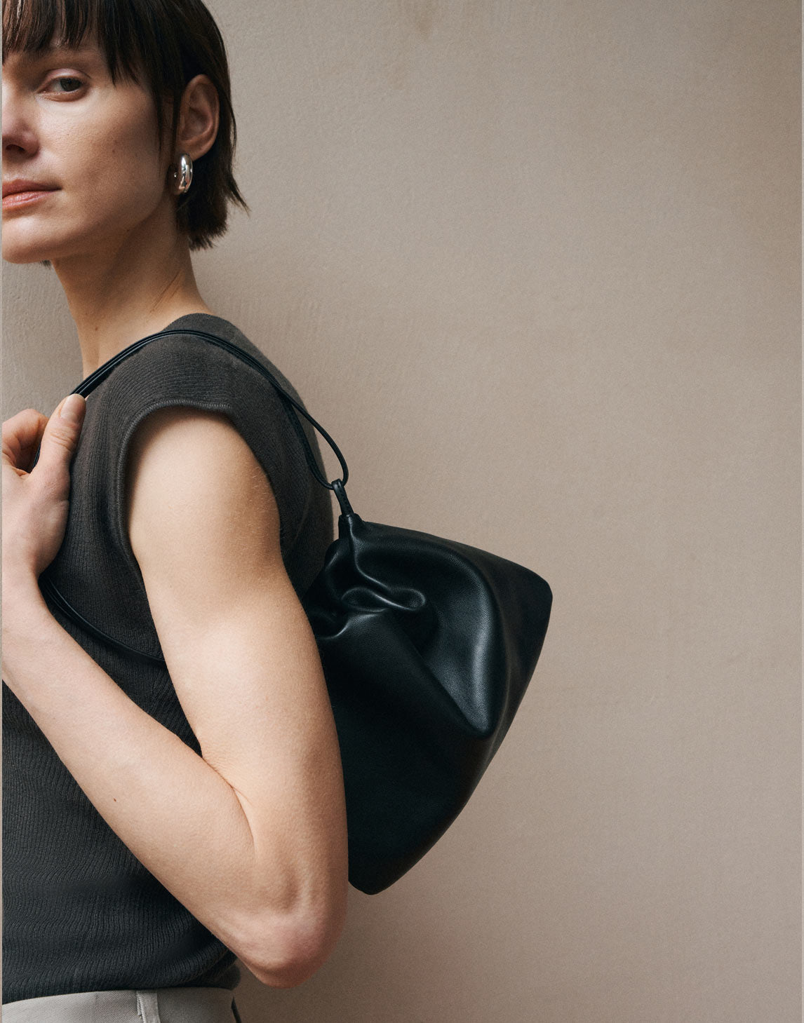 Sac en agneau couleur nuage